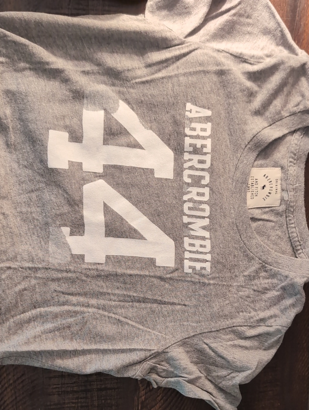Abercrombie & Fitch Gray '44' Graphic Short Sleeve Tee